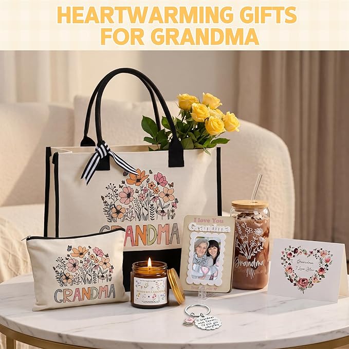 Grandma Gifts, Birthday Gifts for Grandma, Grandmother Gift from Granddaughter Grandson for Mothers Day Christmas
