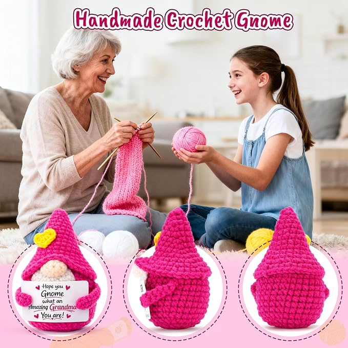 Grandma Gifts for Mothers Day - Funny Mother's Day Birthday Easter Basket Gnome Gift for Nana Gigi Mimi Grandmother from Granddaughter Grandson Grandkids, Grandparents Day Gnomes Present