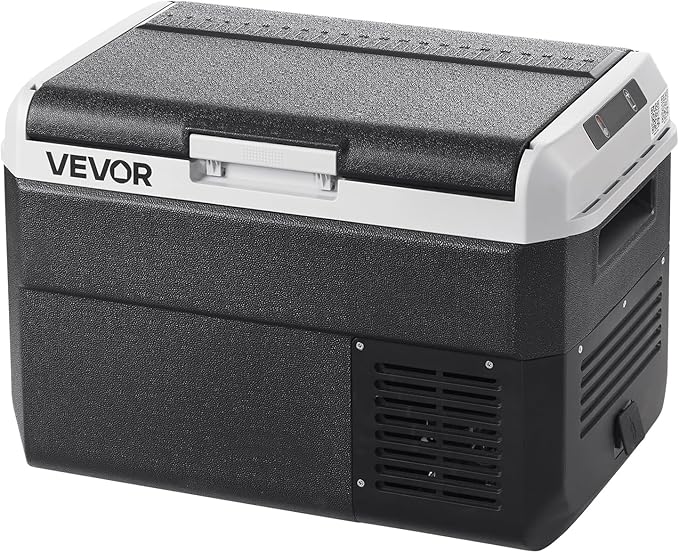 VEVOR 12 Volt Car Refrigerator, 26.4QT/25L Car Fridge, Portable Electric Freezer with -4℉ to 68℉ Adjustable Temp, 12/24V DC and 100-240V AC Compressor Cooler for Outdoor, Camping, RV
