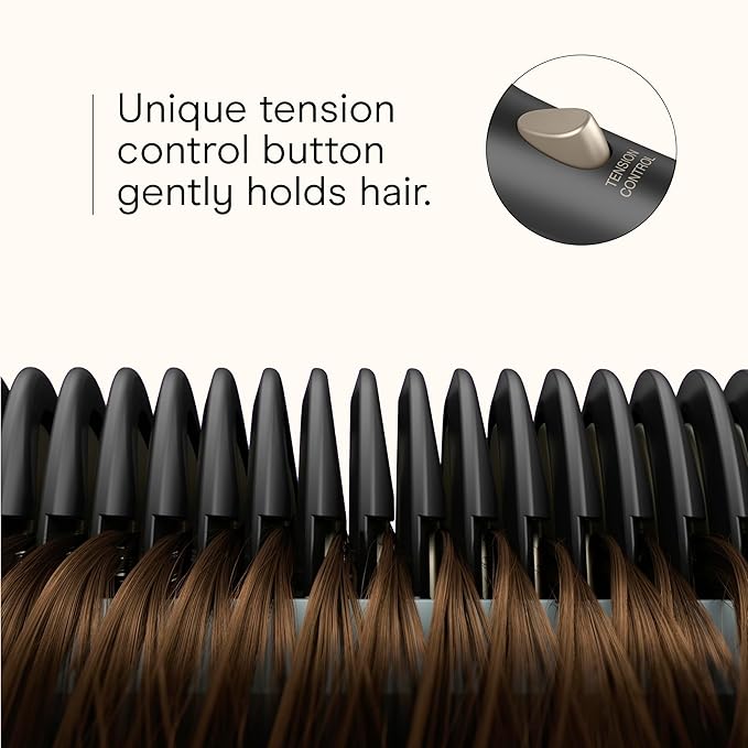Infiniti PRO CONAIR Tension Control Straightening Brush, Heated Hair Straightener Brush with Tension Control Holds Hair in Place, Ionic Technology Adds Shine and Reduces Frizz, Gray