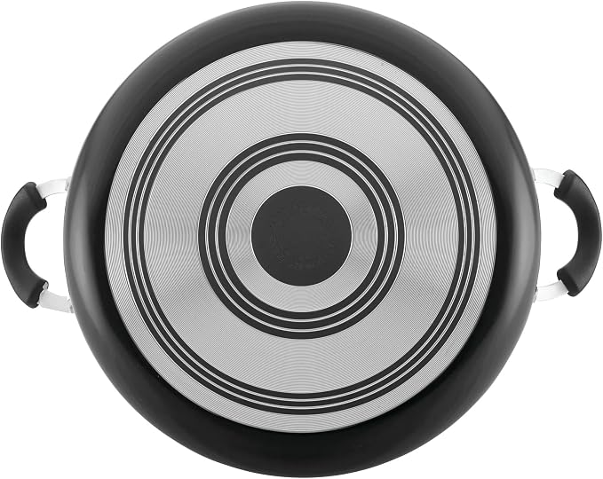Farberware Cookware Nonstick Stockpot with Lid, 10.5 Quart-Black