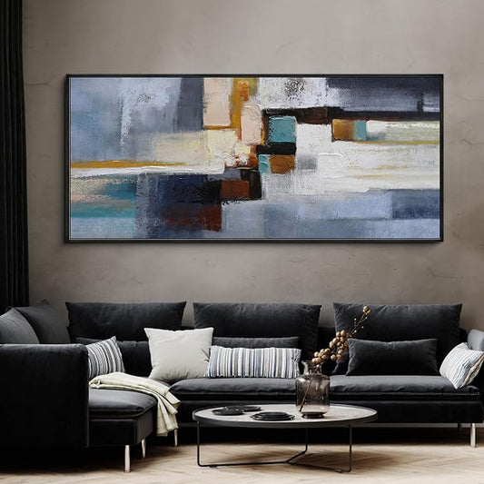 KLAKLA Extra Large Wall Art 86x29 Inches - Abstract Huge Canvas Picture Wall Decor Living Room Oversized Artwork for Walls Bedroom Office Decoration Modern Frame Wall Art