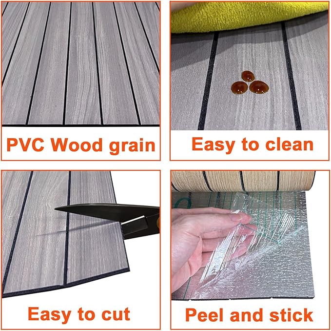 YU LI 3DH Peel and Stick PVC Slat Wall Panel 118"x15.75" Self-Adhesive Thick Faux Grey Wood Grain Wallpaper Panel 3D Soundproof Wall Panels for Walls & Ceilings