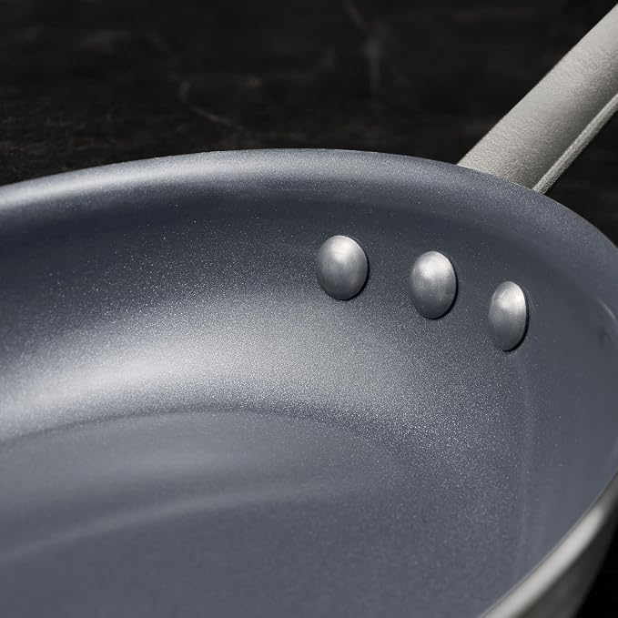 Tramontina Professional 10-Inch Ceramic Non Stick Frying Pan | Heavy-Gauge Aluminum Skillet with Ceramic Nonstick Coating, Dishwasher and Oven Safe, Gray, Made in Brazil