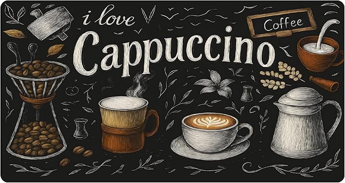 Coffee Mat 17"x32" - Extra Large Absorbent Non Slip Dish Drying Mat,Coffee Bar Accessories,Kitchen Counter Protector for Coffeemaker, Sink, Dining Decor