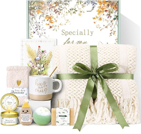 Mothers Day Gifts for Mom Wife Grandma Friends Sister, Birthday Gifts for Women Self Care Spa Gift Baskets for Women, Get Well Soon Gift Baskets Thinking of You Relaxation Stress Relief Care Package
