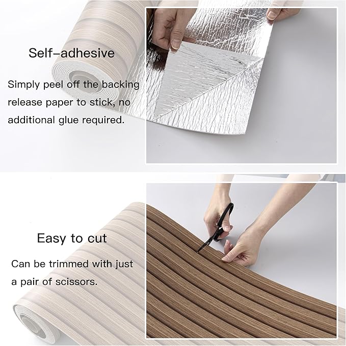 Peel and Stick PVC Slat Wall Panels, Wood Grain Self-Adhesive Soundproof Paneling, 3D Faux Wood Panels for Bedroom Bathroom Walls & Ceilings 118"x15.75"(Light Walnut,13Sq.ft)