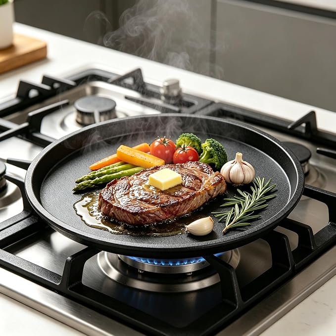Cast Iron Fajita Plate, Skillet Pan, Steak Platter (11 inch)
