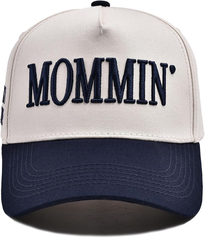 Womens Trucker Hat - with Mommin Embroidery Ponytail Fit - Mothers Day Great Gifts for Mom Wife Stepmom
