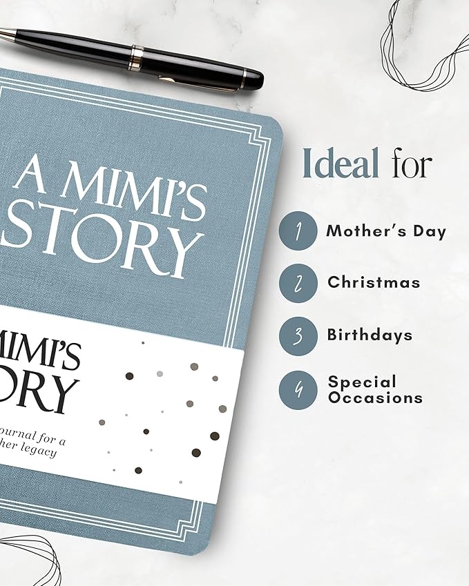 Mimi's Life Story Journal (Hardcover): A Meaningful Keepsake for Mimi to Share Her Journey & Memories, Book Includes 250+ Prompt Questions, Sentimental Gift for Mother's Day, Birthday, Christmas