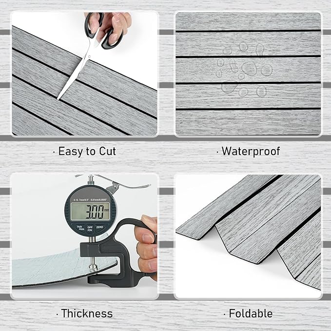 Wallercity White/Gray Self Adhesive Wood Slat Wall Paneling 3D Panels for Wall Decor Soundproof Peel and Stick Wooden Panels for Bedroom Kitchen 11.7''x197'' Vinyl Waterproof Faux Wood Fence Wallpaper