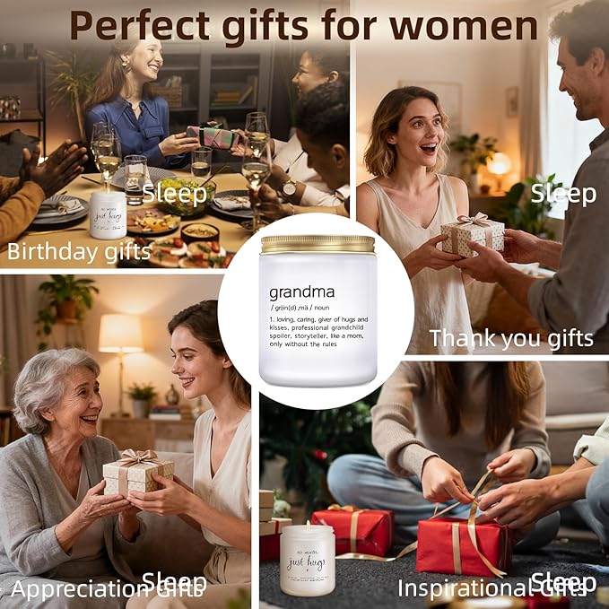 Gifts for Grandma, Grandma Birthday Christmas Mother's Day Gifts, First Time Grandma’s Gift from Granddaughter Grandson - Lavender Scented Candle