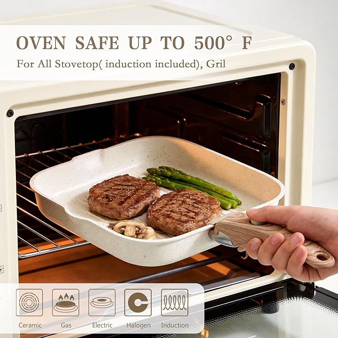 Pots and Pans Set Non Stick - Kitchen Cookware Set Detachable Handle Pot and Pan Sets for Cooking, RV Stackable Cookware Sets Removable Handle Cooking Set, Oven Safe, Induction Ready