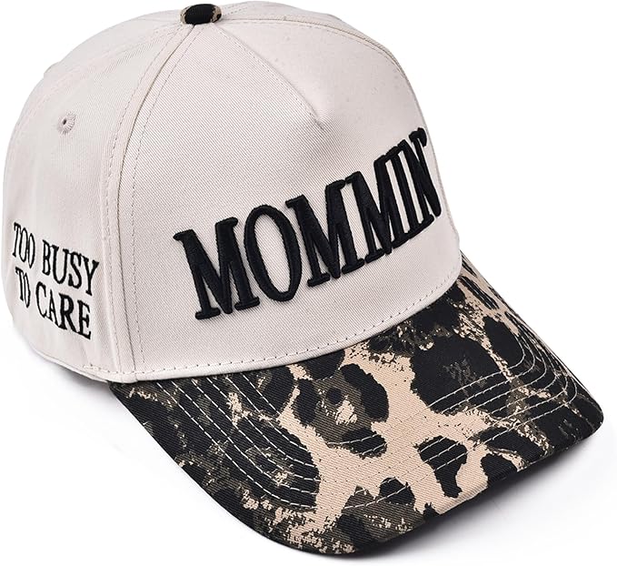 Womens Trucker Hat - with Mommin Embroidery Ponytail Fit - Mothers Day Great Gifts for Mom Wife Stepmom