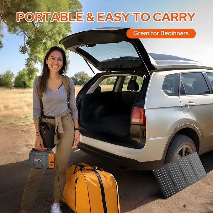 ZeroKor Portable Power Station, 100W Power Pack with AC Outlet, Portable Solar Generator 146Wh External Battery with DC USB C QC3.0 for Smart Devices Camping Home RV VanLife(without Solar Panel)