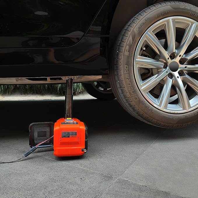 E-HEELP Electric Car Jack 5Ton 12V Kit Hydraulic (Lifting Range: 6.1~17.7 inch) with Inflator Electric Jack for Car SUV Sedan MPV Change Tires Garage Repair Emergency Kit