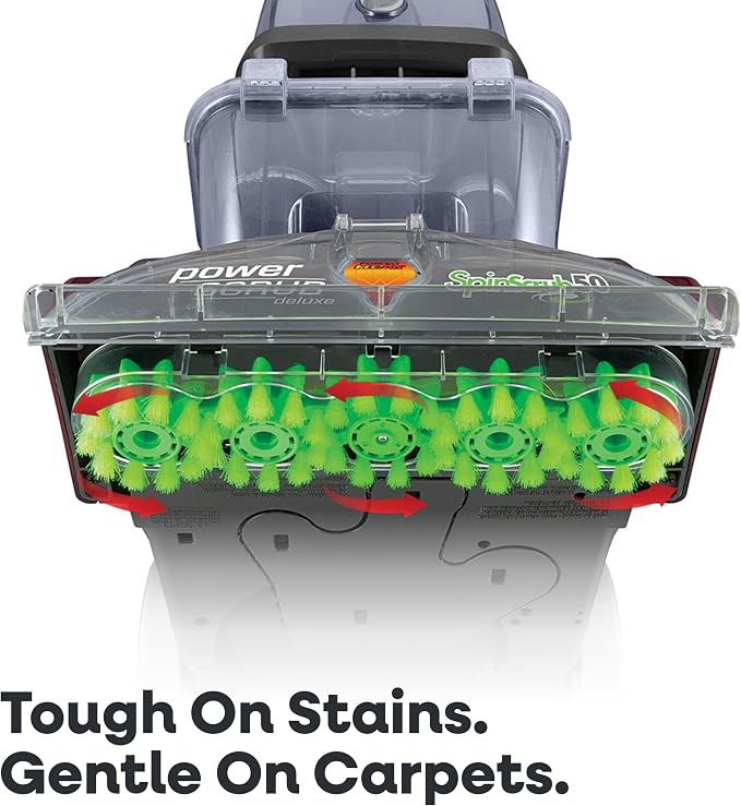 Hoover PowerScrub Deluxe Carpet Cleaner Machine, Deep Cleaning Carpet Shampooer Machine, SpinScrub Brushes, HeatForce Drying, Pet & Upholstery Tools, Pair with Hoover Carpet Cleaner Solution