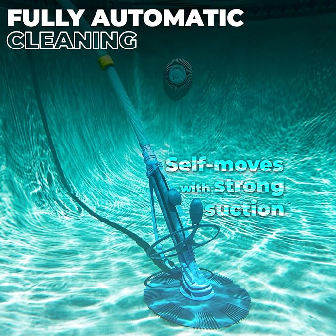 XtremepowerUS Automatic Pool Cleaner Vacuum-Generic Pool Cleaner High Flow with Hose Set Included