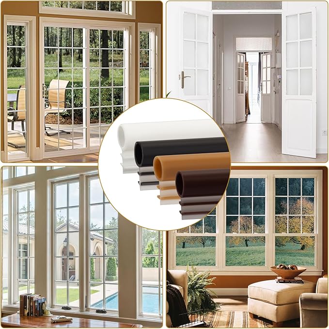 Window Weatherstrip Seal 1/4" Bulb Bubble Kerf Mount Bulb Gasket Window Weather Stripping Kerf - 4 Colors and 5 Length Options (25', Brown)