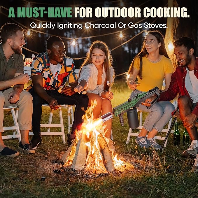 KOACKL Propane Torch Gun | Adjustable Flame Thrower Gun | Gas Welding Kits Blow Torch for Ooutdoor Welding, Campfire & Charcoal (Propane Tank Not Included)
