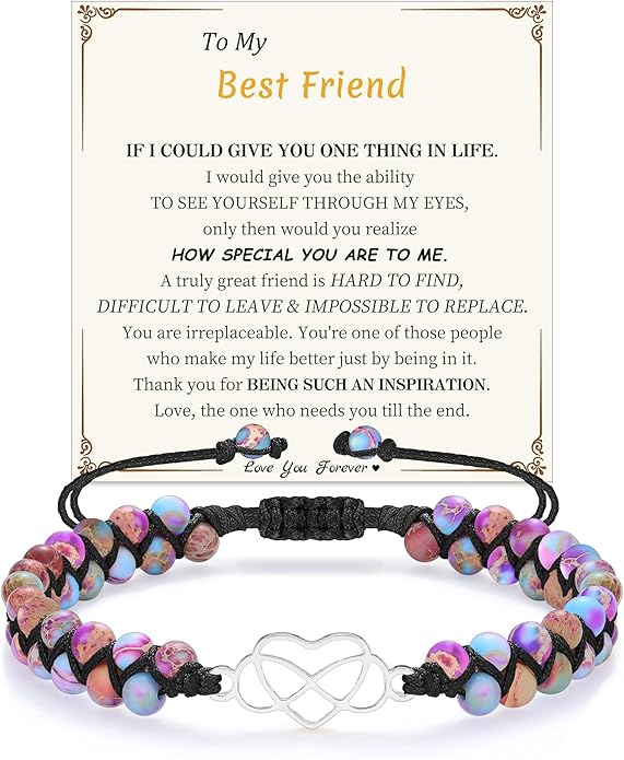 Mothers Day Gifts for Daughter Granddaughter, To My Mom Grandma Wife Girlfriend Sister Jasper Heart Bracelets Birthday Anniversary Christmas Stocking Stuffers Valentines Day Jewelry