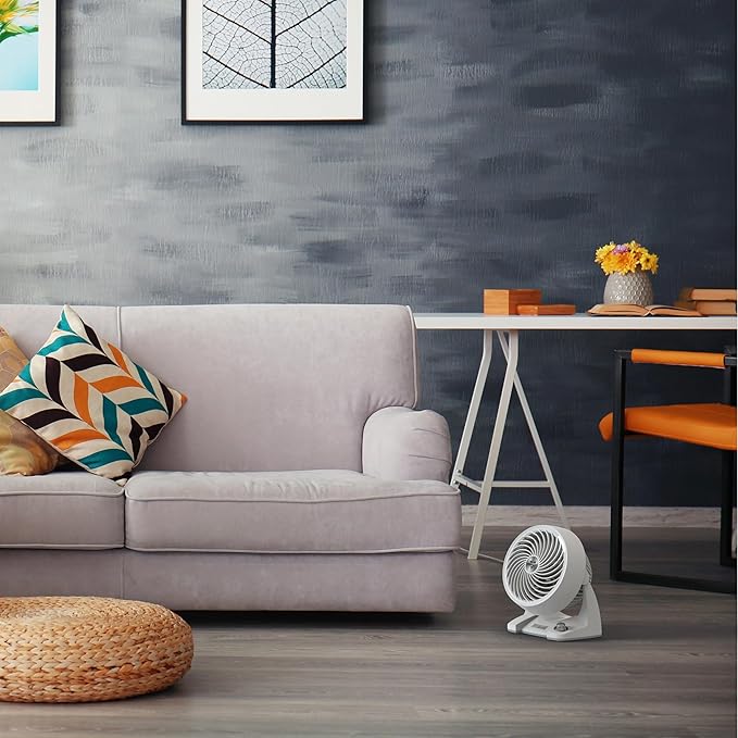 Vornado 533DC Energy Smart Small Air Circulator Fan with Variable Speed Control, White