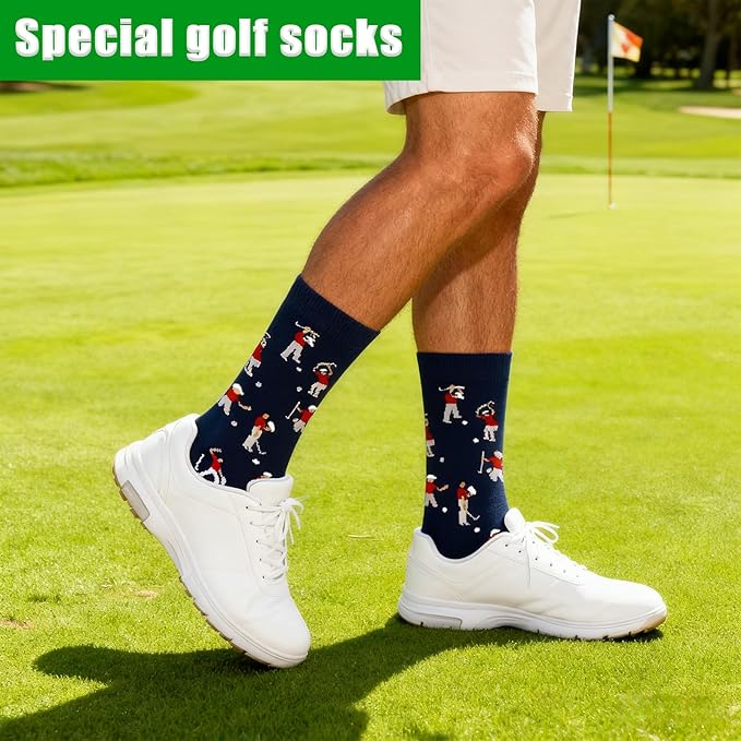 Golf Socks - Funny Annoyed Golfer Novelty Socks - Funny Golf Fathers Day Gift for Dad Husband Stepdad