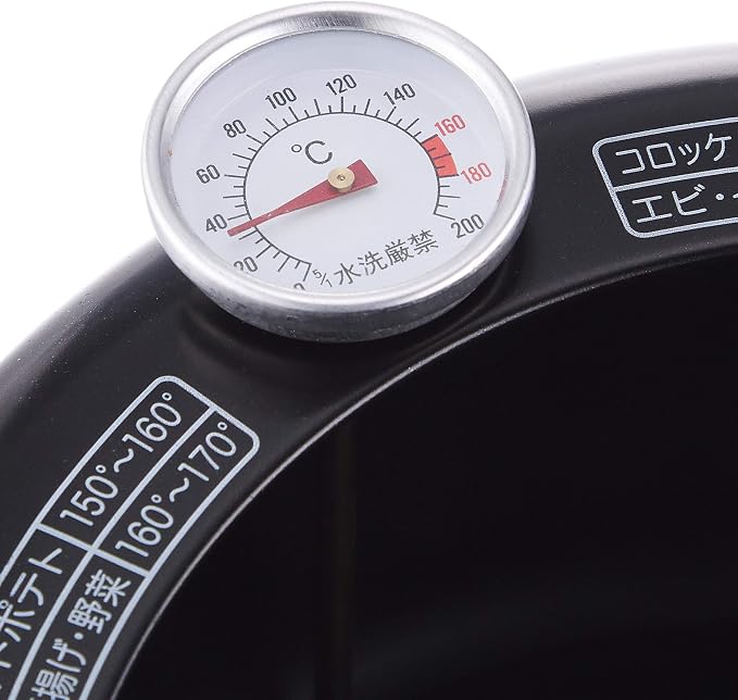 pa-ru金属 One Hand tempura Chicken Pot 20 cm Thermometer with IH corresponding Iron Fryer Fry Cook HB – 1372