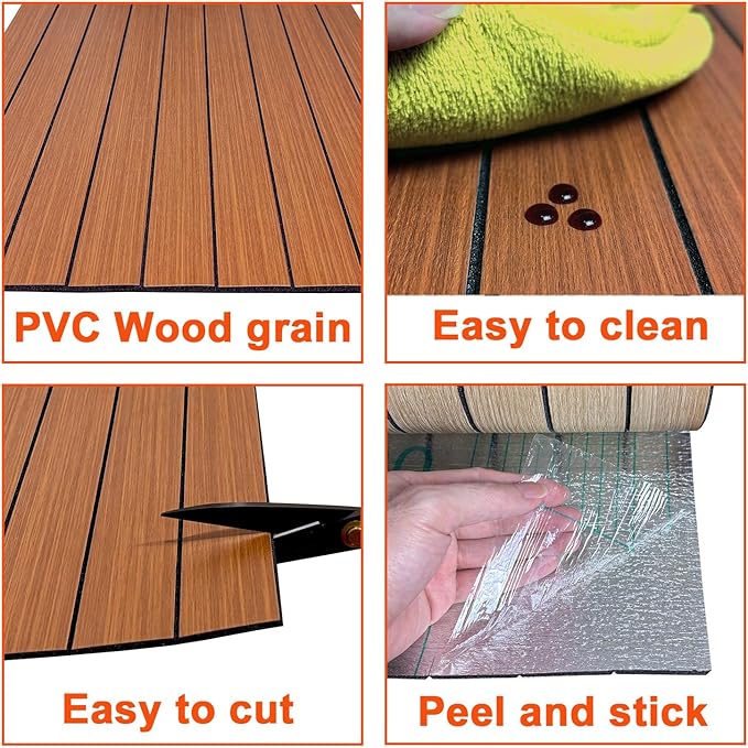 YU LI 3DH Peel and Stick PVC Slat Wall Panel 118"x15.75" Self-Adhesive Thick Faux Walnut Wood Grain Wallpaper Panel 3D Soundproof Wall Panels for Walls & Ceilings