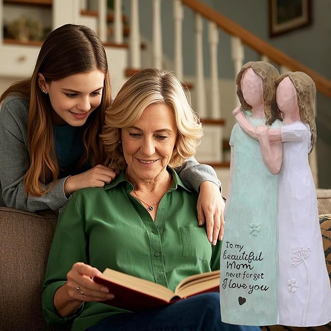Gifts for Mom, Birthday Gifts for Mom from Daughter, Sculpted Hand-Painted Figurine (Green)