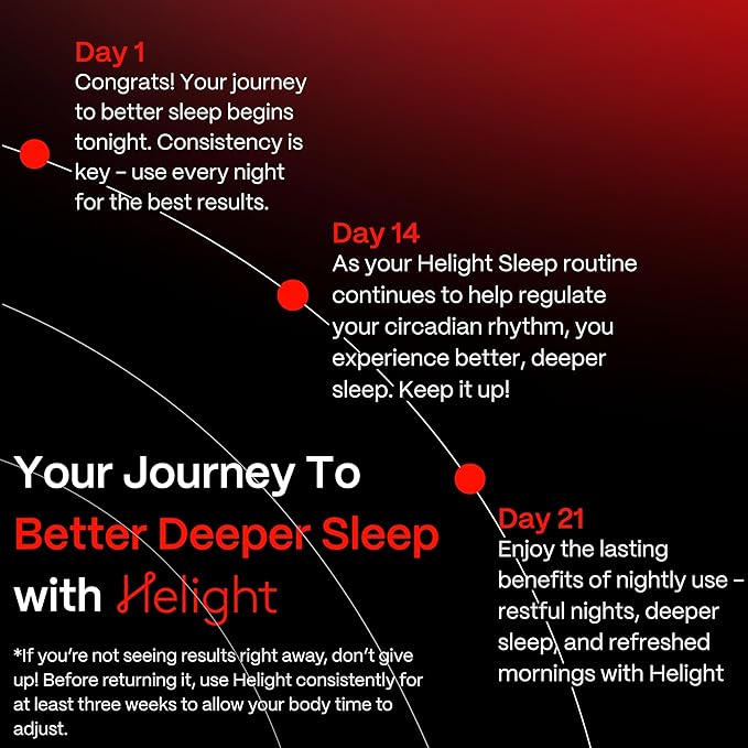Helight Red Light Therapy Sleep Device – 630nm Pure Red Light Lamp Sleep Aid to Support Deep Relaxation – Rest Lamp Backed by Science for Adults & Kids Bedrooms - White