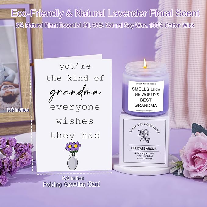 Grandma Gifts, Mothers Day Birthday Gifts for Grandma, Christmas Ideas Present for Grandmother Basket Set of 7