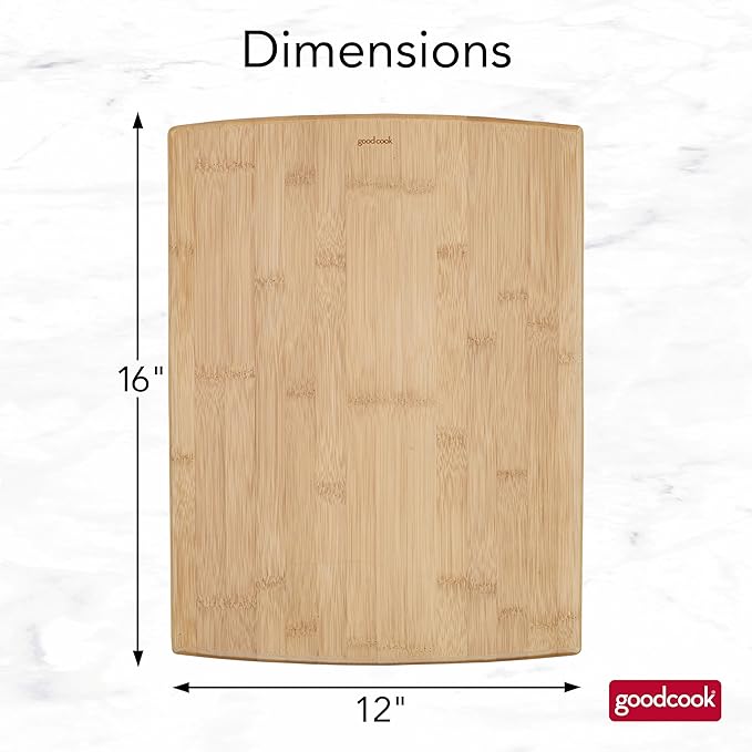 GoodCook Everyday Cutting Board, 12" x 16" Bamboo
