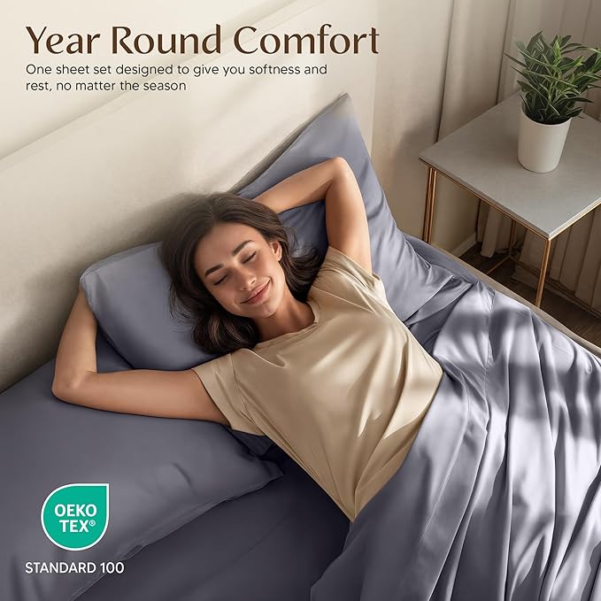 Utopia Bedding Twin Sheet Set – 3 Piece Bed Sheets for Twin Size Bed, Soft and Breathable Microfiber, Includes 1 Fitted Sheet, 1 Flat Sheet and 1 Pillowcase – Oeko Tex (Grey)