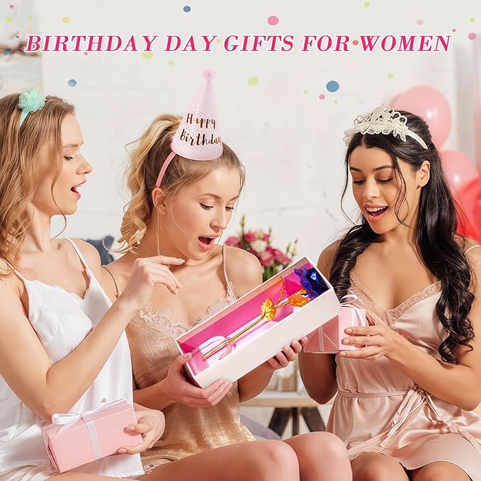 Mothers Day Mom Gifts for Women Grandma, Artificial Forever Birthday Flowers Galaxy Glass Eternal Roses with Heart Shaped Crystal Vase, Mother's Day Anniversary Wedding Rose Gifts for Wife Sister