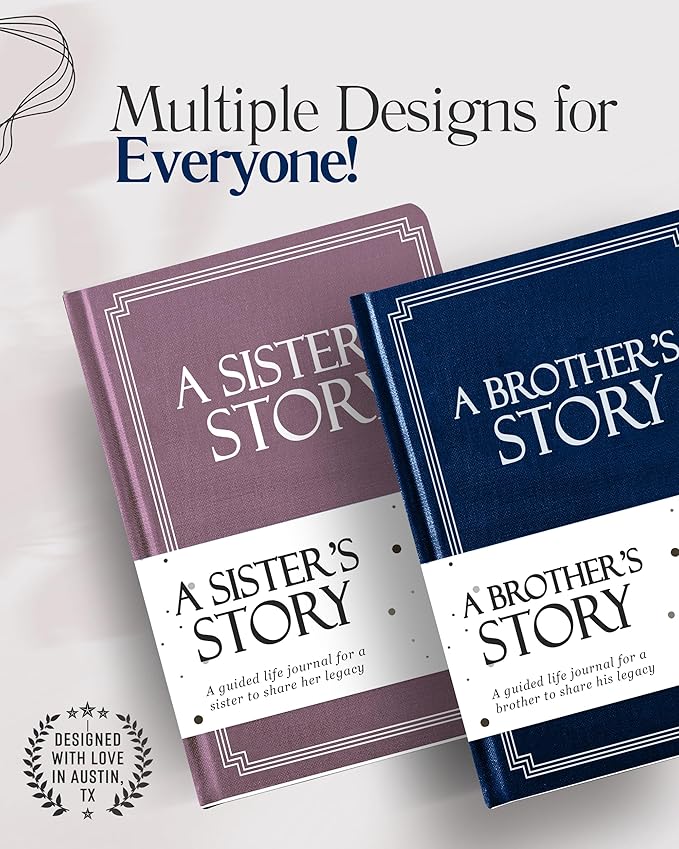 Brother's Life Story Journal (Hardcover): A Meaningful Keepsake for Brother to Share His Journey & Memories, Book Includes 250+ Prompt Questions, Sentimental Gift for Father's Day, Birthday, Christmas