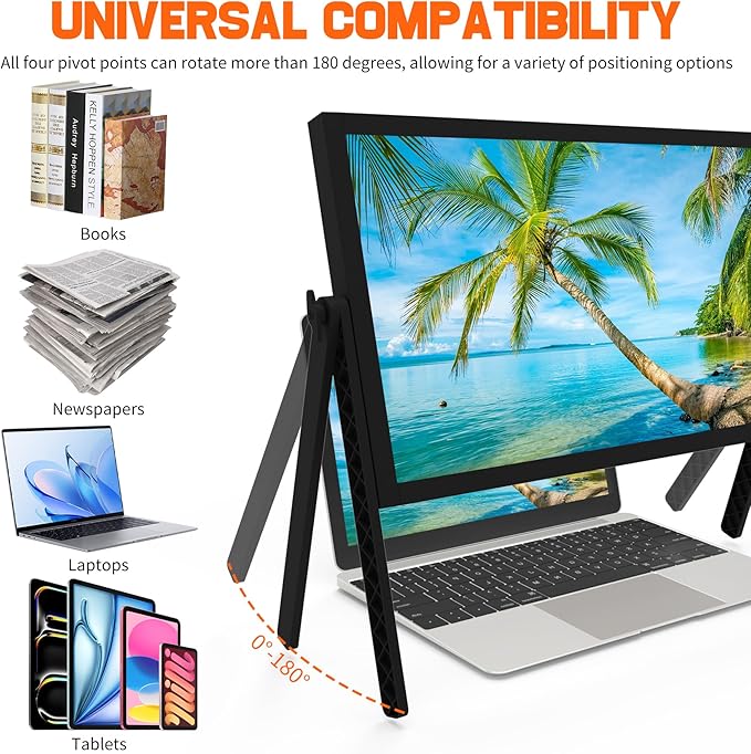 21 inch Screen Magnifier for Laptop ，3D HD Screen Expanders for Movies, Videos, and Gaming, Screen Enlarger with Adjustable Angle Design Amplifier Desktop Magnifying for Seniors Reading (Black)