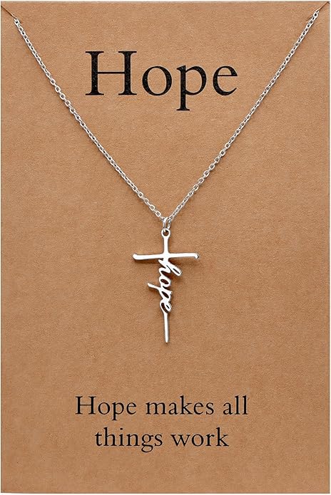 Lcherry Faith Cross Pendant Necklace for Women Religious Christian Jewelry Mother's Day Gifts for Women
