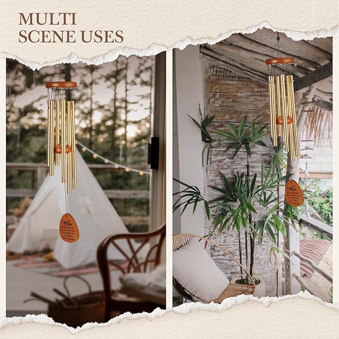 Leebbsin Gifts for Mom, Moms Wind Chimes, Mother's Day Best Gift for Mom, Mother Birthday Gift from Daughter Son, Love Reminder Gifts for Mother's Day Christmas