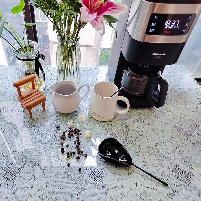 Ture Small Mini Ceramic Spoon Rest: Coffee Teaspoon & Bar Spoon Holder Kit, Black & Black (sic) - Coffee Bar Accessories