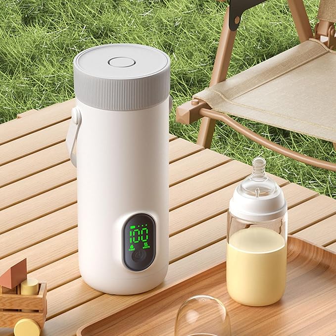 Dpofirs Portable Electric Kettle, 350ML Tea Coffee Hot Water Boiler, 27000mAh USB Rechargeable, Fast Boiling, Temperature Controls, for Camping Travel (US Plug)