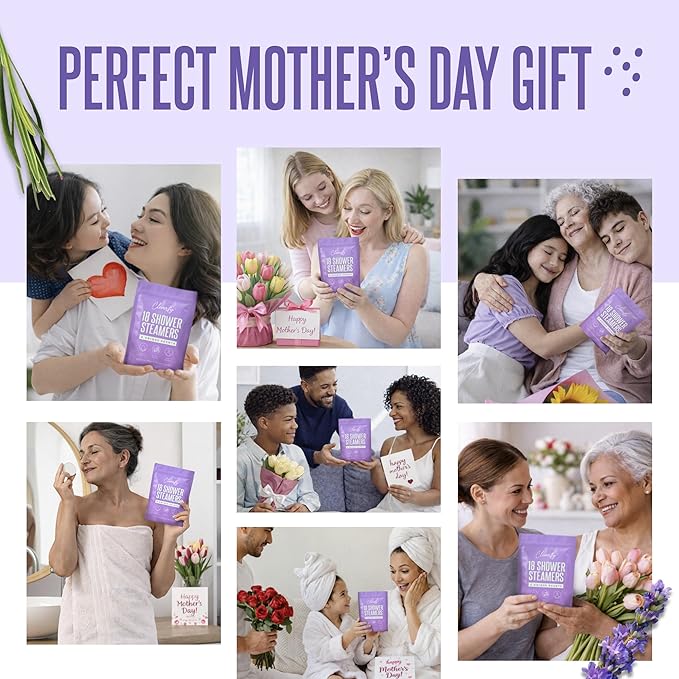 Cleverfy Shower Steamers Aromatherapy - Mothers Day Gifts for Mom, Wife from Husband, Grandma, Daughter and Sister - Birthday Gifts for Women, Mom, Teens, Girlfriend and Her - 18 Tablets