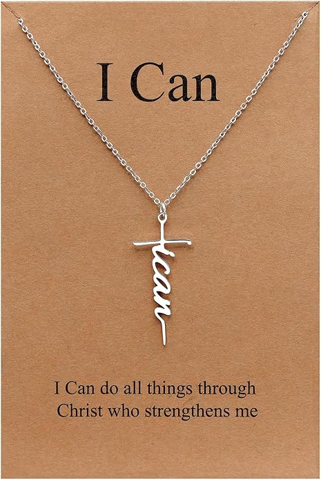 Lcherry Faith Cross Pendant Necklace for Women Religious Christian Jewelry Mother's Day Gifts for Women