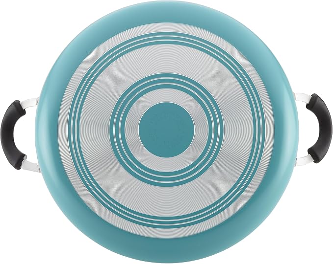 Farberware Cookware Nonstick Stockpot with Lid, 10.5 Quart, Aqua