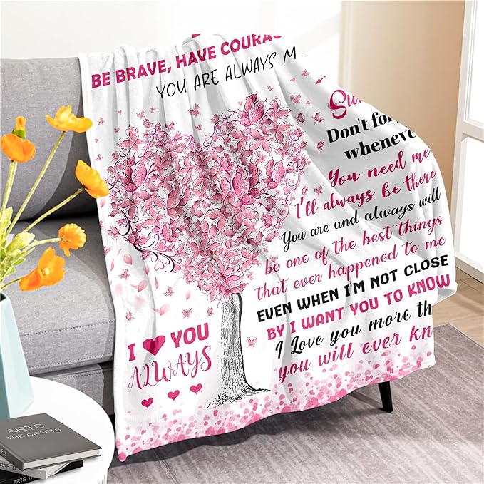 Mothers Day Blanket Gifts for Daughter - Daughter Gifts from Mom Dad - Daughters Birthday Gift - Gift for Teen Girls & Kids - Graduation Present for Daughter - to My Daughter‘s Blanket 60"X 80"