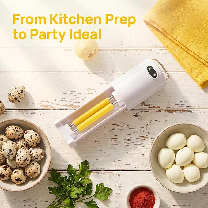 Electric Quail Egg Peeler Machine Only for Cooked Quail Eggs, 3 Second Fast Automatic Quail Egg Shell Remover, Food Grade Quail Egg Peeling Tool Compact Kitchen Gadget for Home & Commercial Use