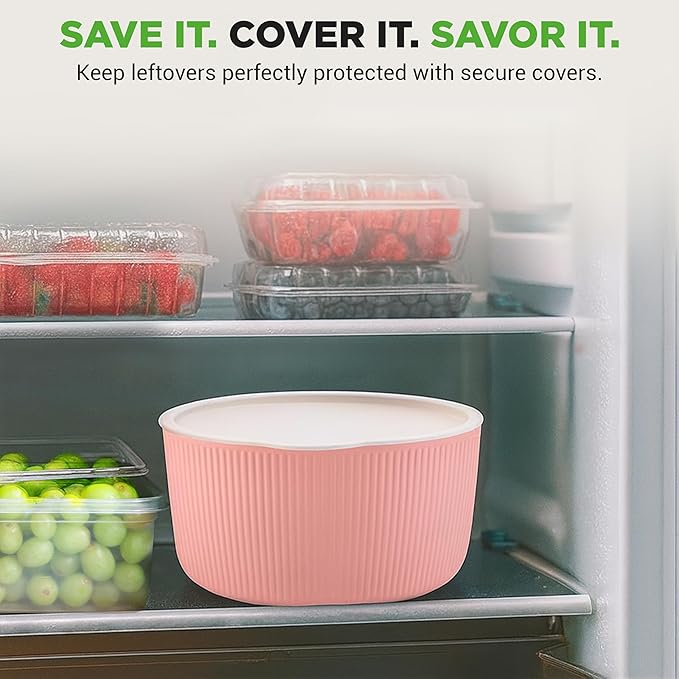 NutriChef 18-Piece Ceramic Cookware Set with Detachable Handles, Space-Saving Nonstick Pots, Pans & Lids, Oven-Safe Bowls, Stackable Storage, Includes Cooking Utensils & Accessories (Pink)