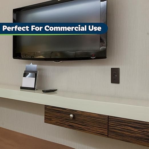 TOPGREENER 2-Port USB Outlet, Type C USB Wall Outlet, 15 Amp TR Receptacle Plug, Charging Power Outlet with USB Ports, Wall Plate Included, UL Listed, TU21536AC-BR-2PCS, Brown, 2 Pack