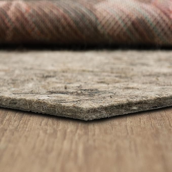 Mohawk Home Non Slip Rug Pad 2' 2" x 10' - 1/2" Thick Felt + Latex Rubber Gripper - Dual Surface Cushion for Hardwood, Carpet, Tile Floors, Made in USA