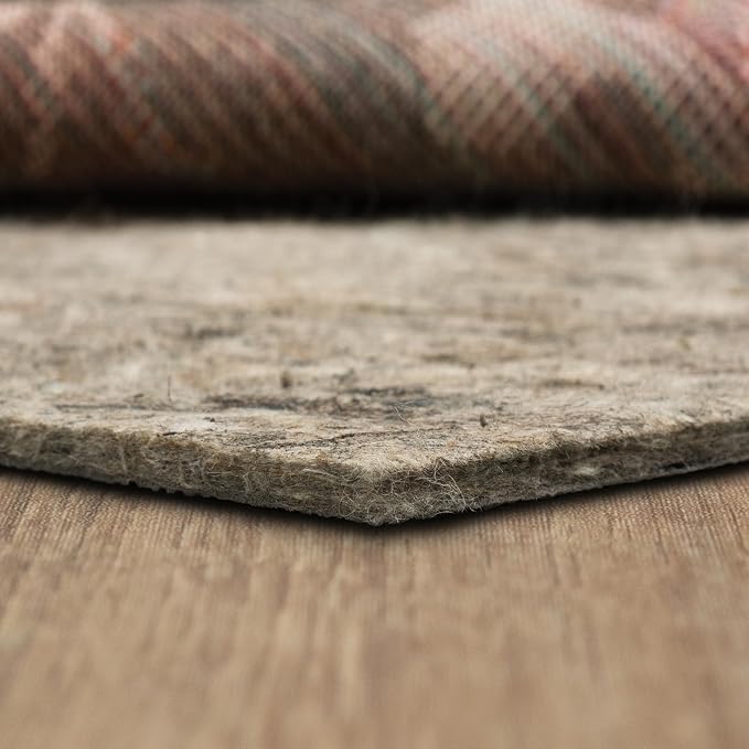 Mohawk Home Non Slip Rug Pad 3' x 5' - 1/2" Thick Felt + Latex Rubber Gripper - Dual Surface Cushion for Hardwood, Carpet, Tile Floors, Made in USA